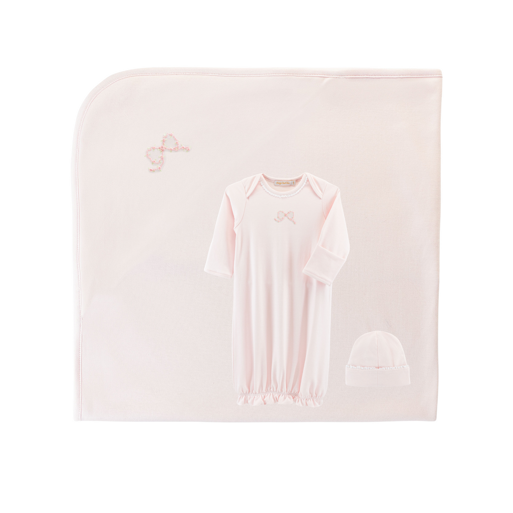 Embroidered Pretty Bows Layette Set