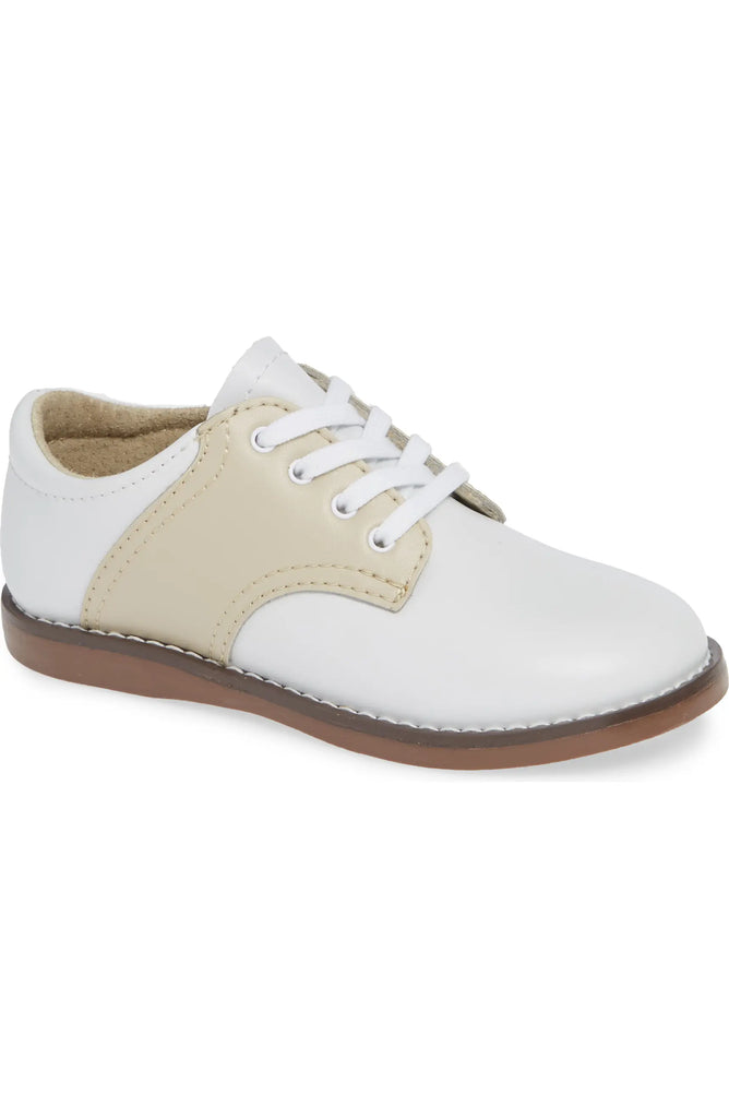Cheer Saddle Shoe - White & Ecru