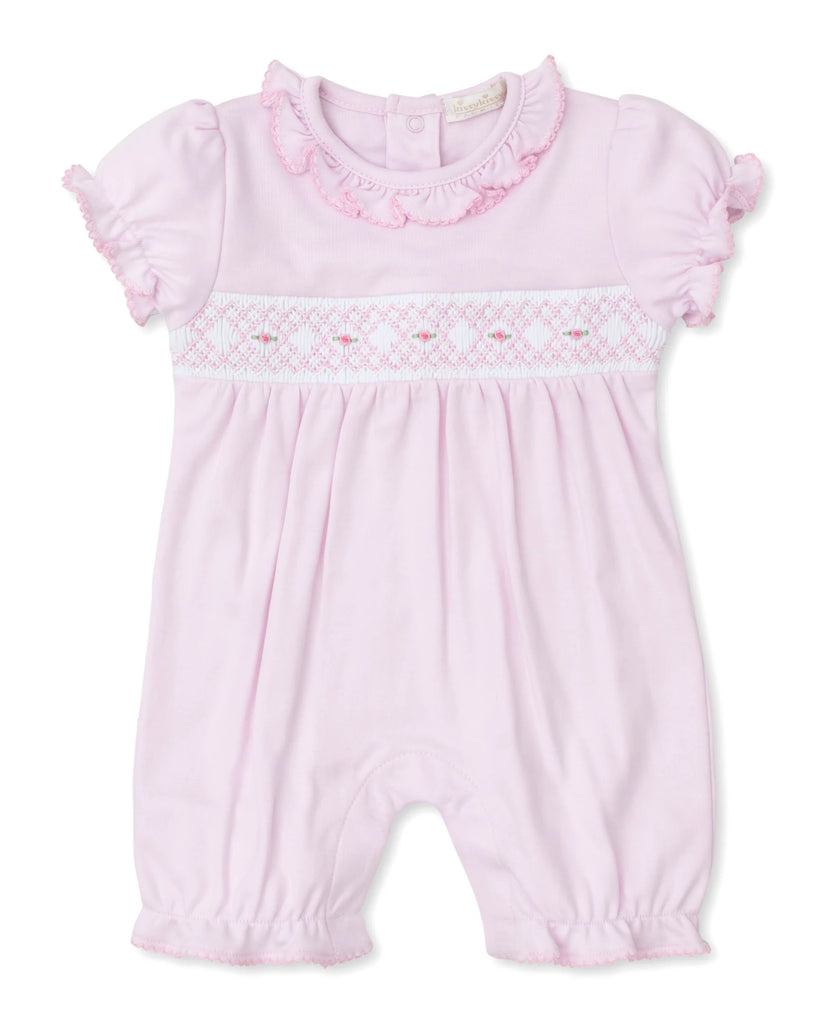 Smocked Dianond Roses Playsuit