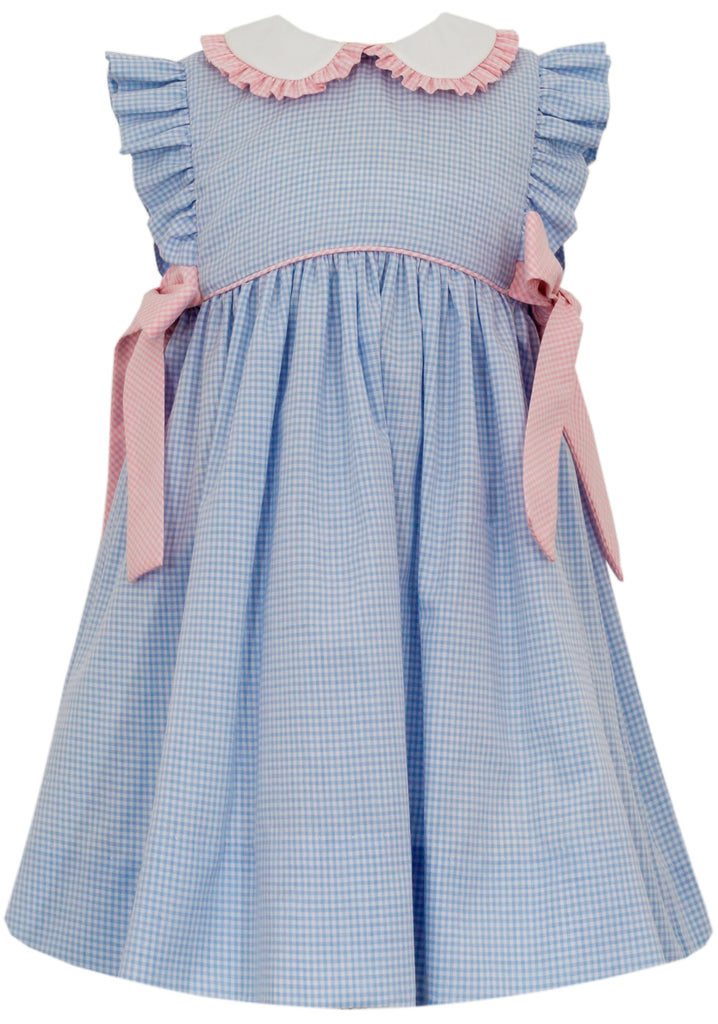 Apron Dress with Pink Side Bows