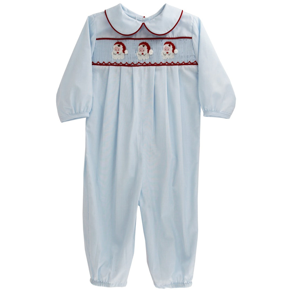 Hand Smocked Santa Long Bubble