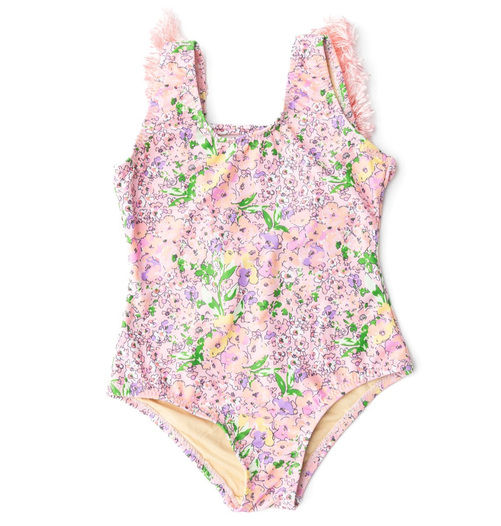 Petal Pink Fringe Swimsuit