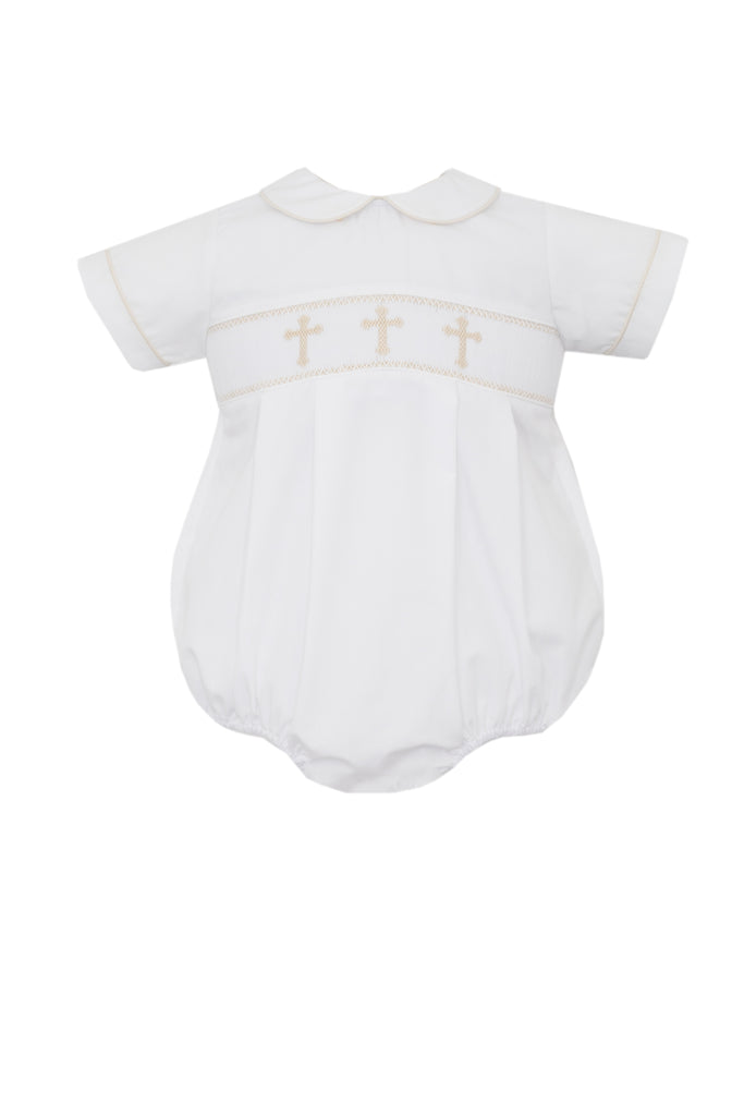 Ivory Smocked Crosses Bubble