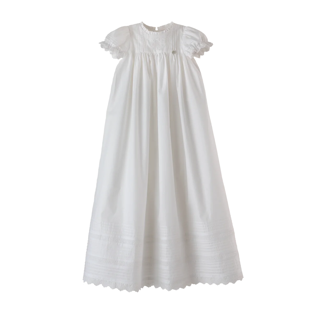 Classic Wreath Christening Gown with Bonnet