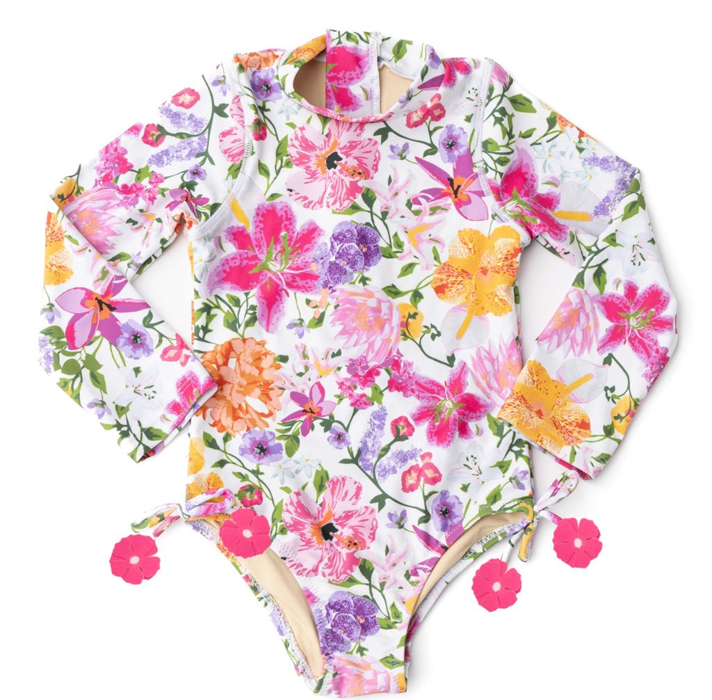 Summer Garden Long Sleeve Rash Guard