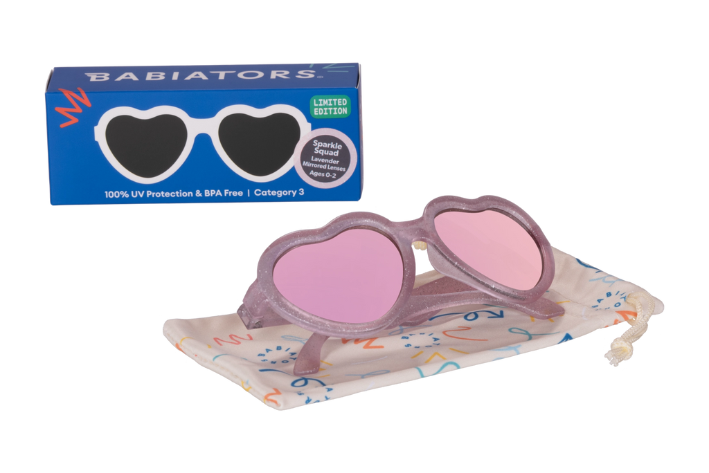 Pink Sparkle Heart Sunglasses