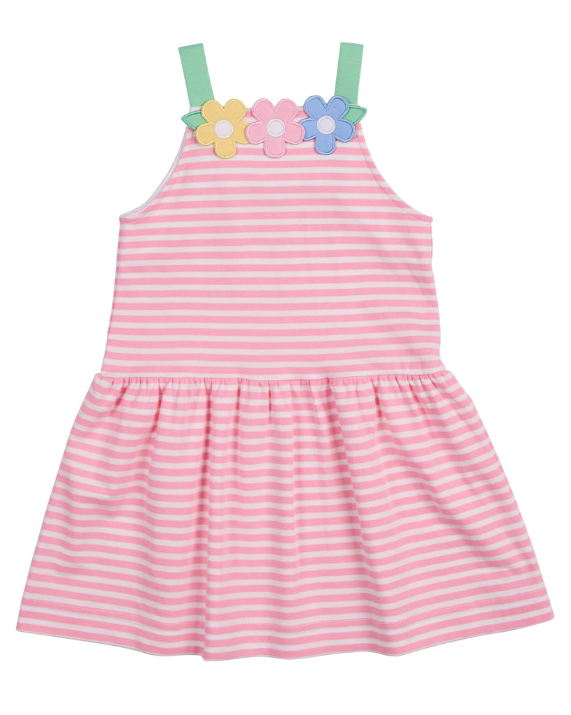 Stripe Knit Sundress w/ Flowers