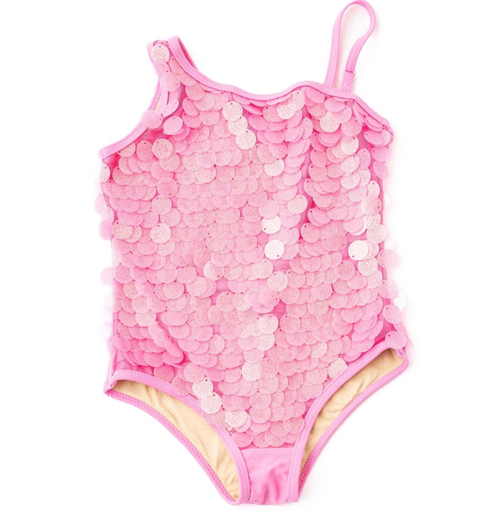 Pink Paillettes Swimsuit