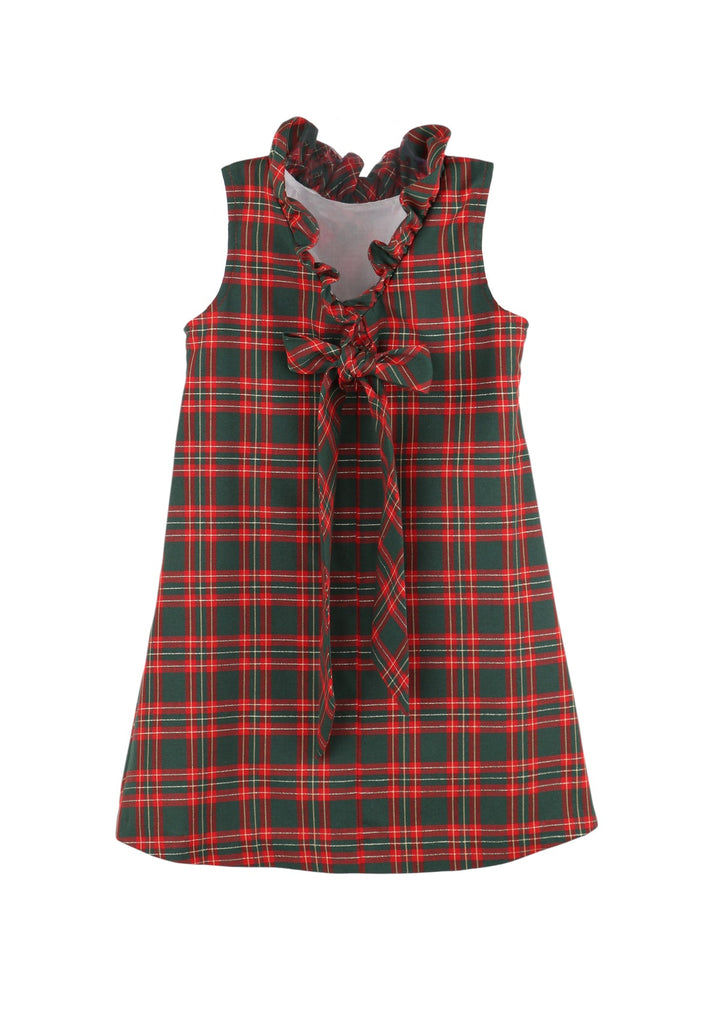 Holiday Plaid Dress (bow on back)