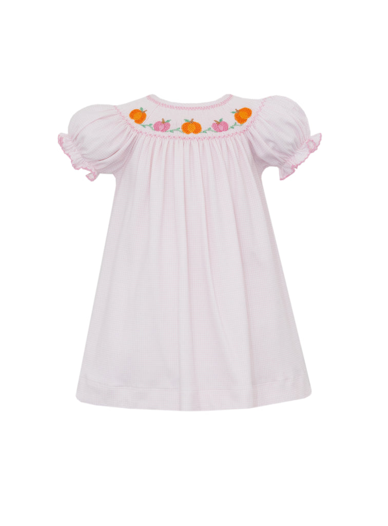 Hand Smocked Colorful Pumpkin Pima Bishop