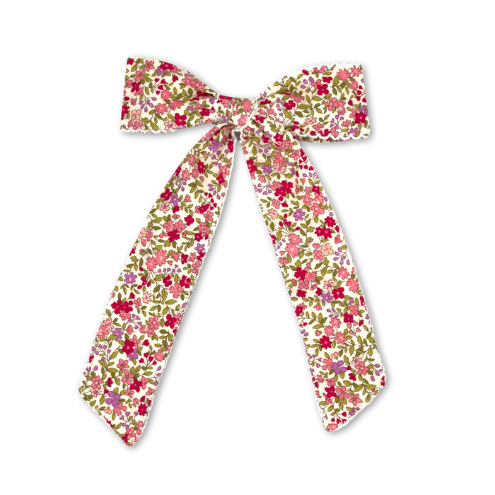 Long Tail Floral Bow