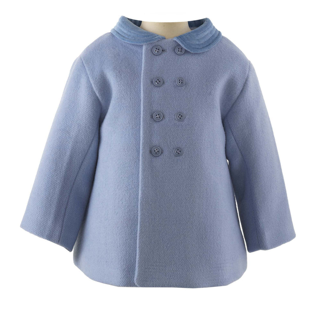 Light Blue Double Button Pram Coat