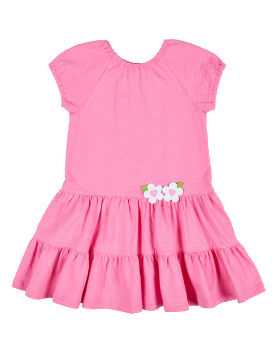 Swiss Dot Hot Pink Tiered Dress 4 Swiss Dot Hot Pink Tiered Dress 4