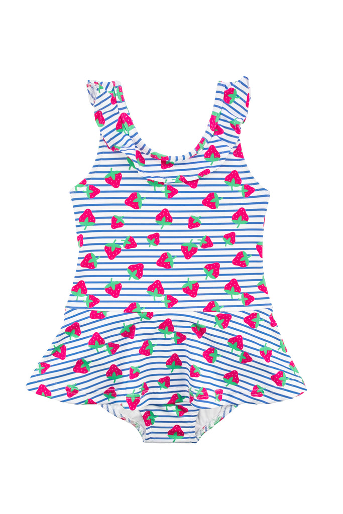 Summer Strawberry Skirted Swimsuit