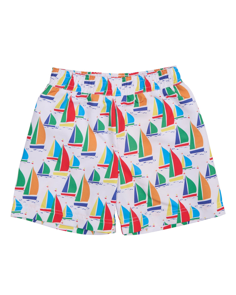 Sailboat Print Swim Trunk