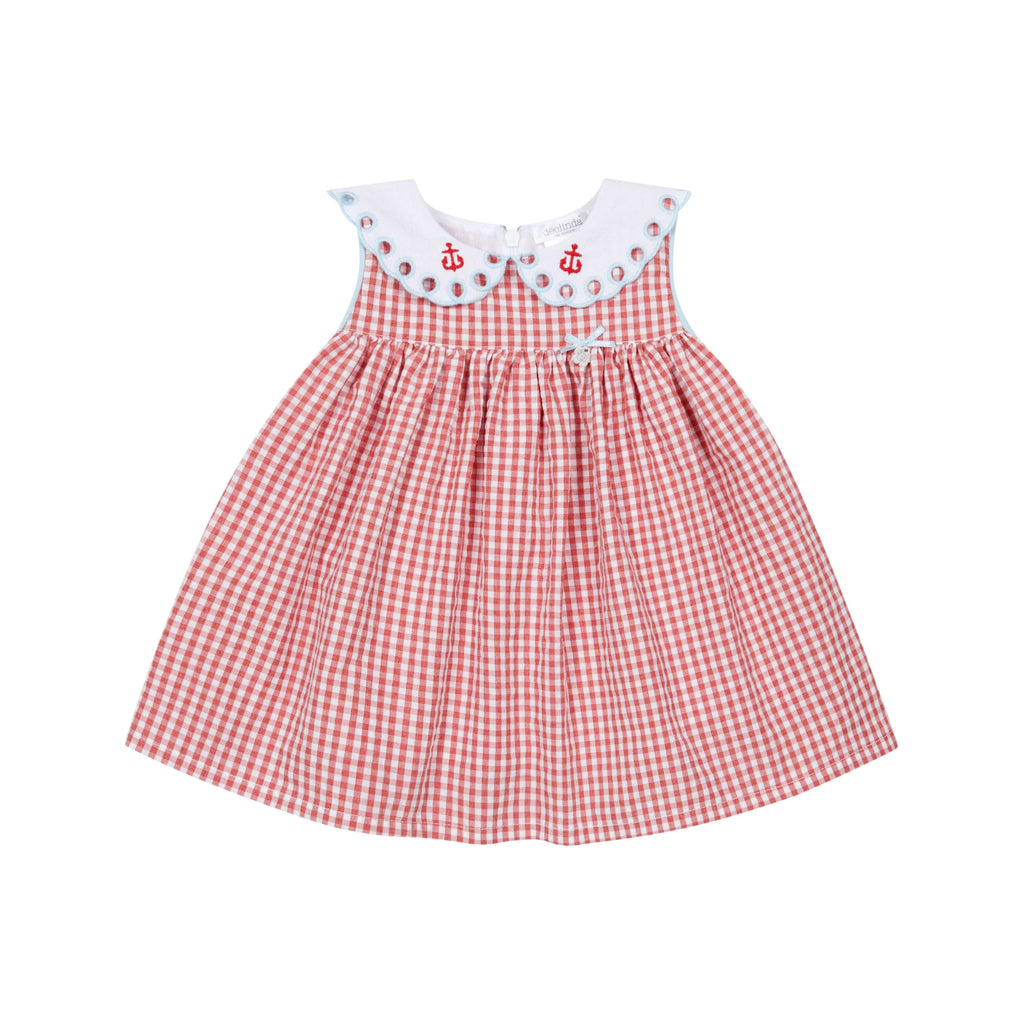 open lace back dress Proper Peony Baby Girls Bubble - Pink Gingham main image 0