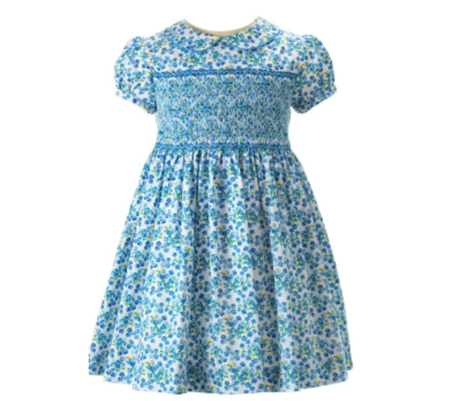 Forget - Me - Not Smocked Dress and Bloomer Set