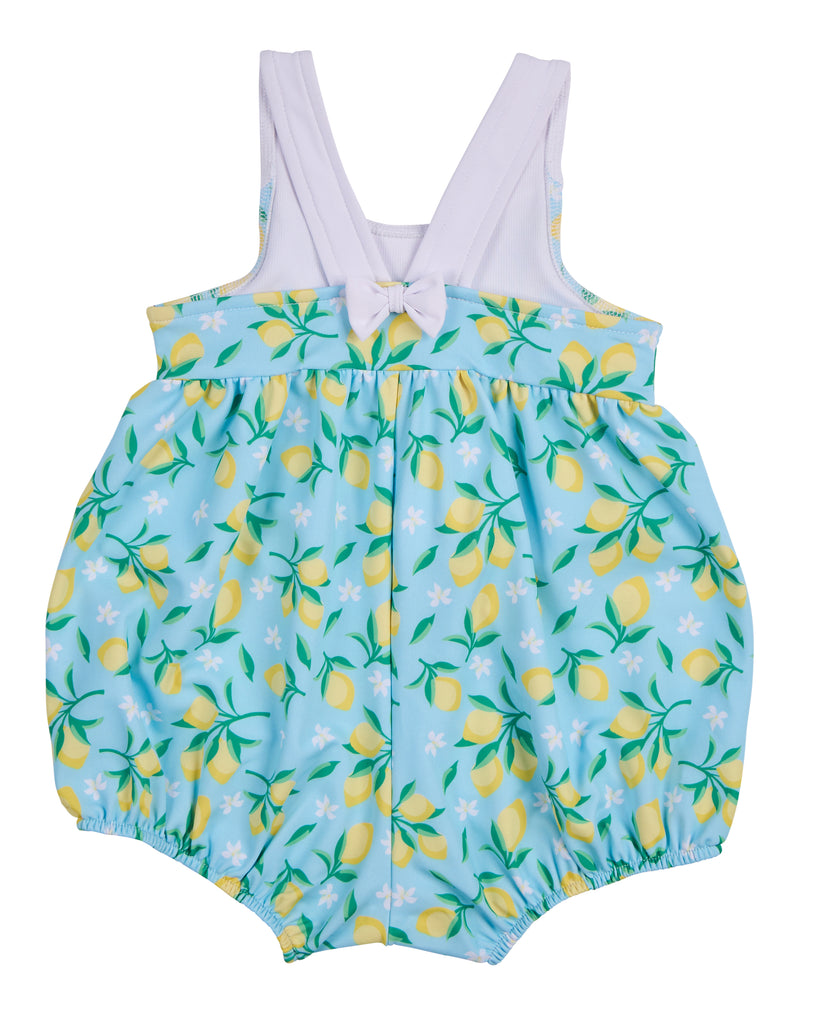 Lemon Print Bubble Bottom Swimsuit