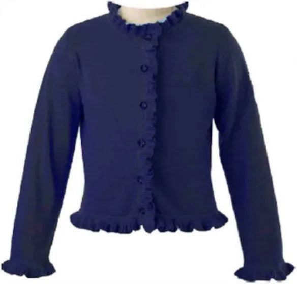 Navy Frilly Cardigan