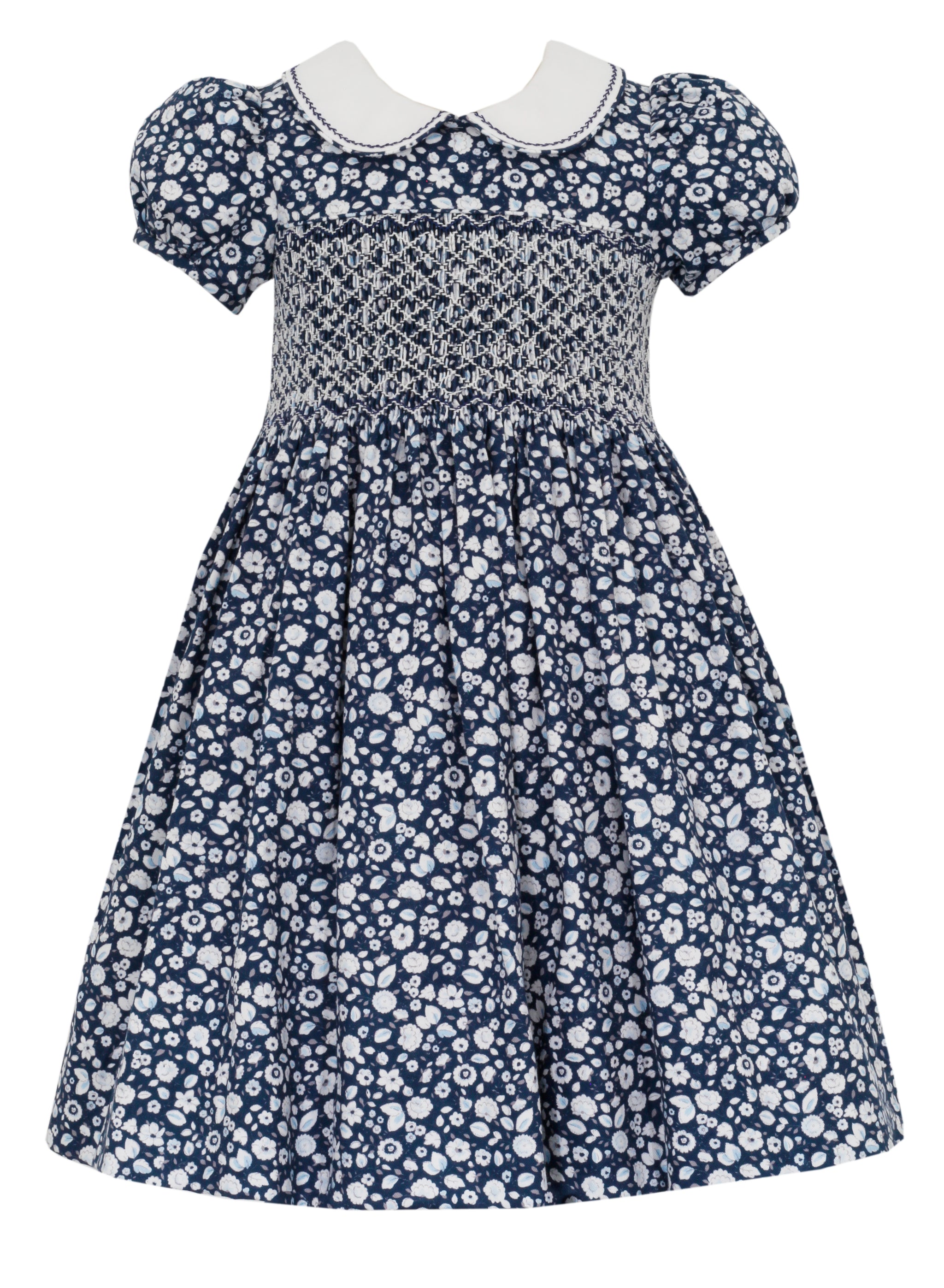 liberty smocked dress Navy Blue Floral Sash Back ensuring comfort throughout the Work : Women's Maxi Swatch:#B2C8BF Women's Clothing Size:US 12 (L)