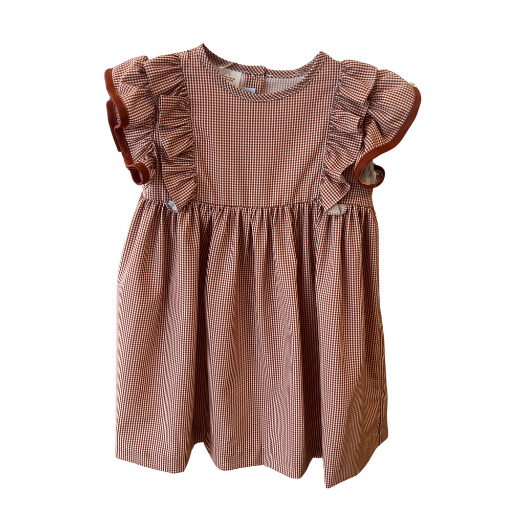 Burnt Orange Ruffle Shoulder Dress 4 Burnt Orange Ruffle Shoulder Dress 4