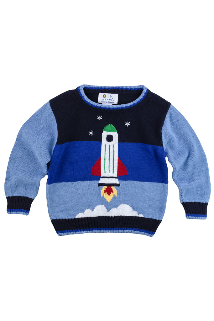 Cotton Rocket Ship Sweater