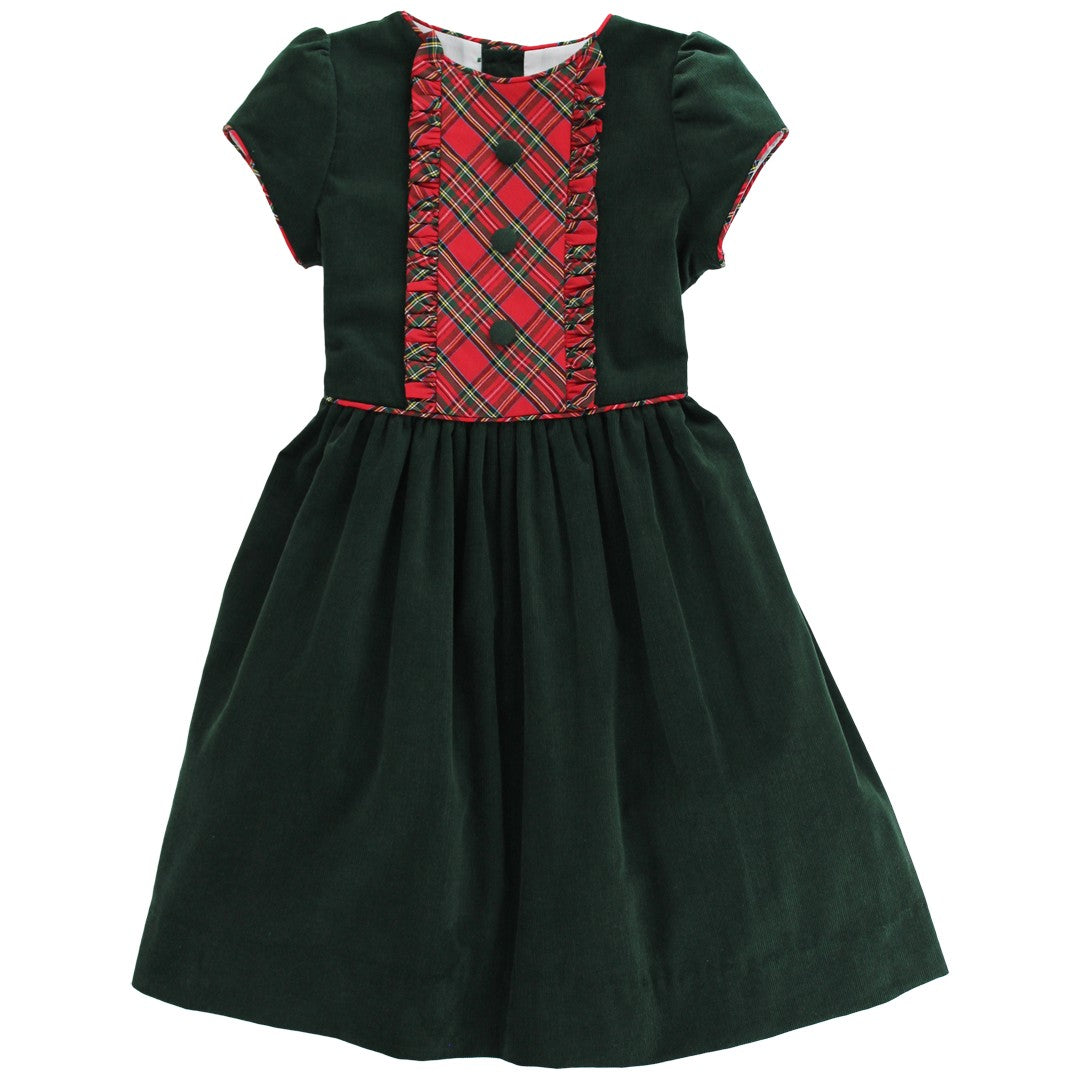 girls green plaid dress Forest Cord w/ Tartan Size_XL - US 10 it offers maximum comfort Fall Mother of the SIZE RANGE:XS-3XL