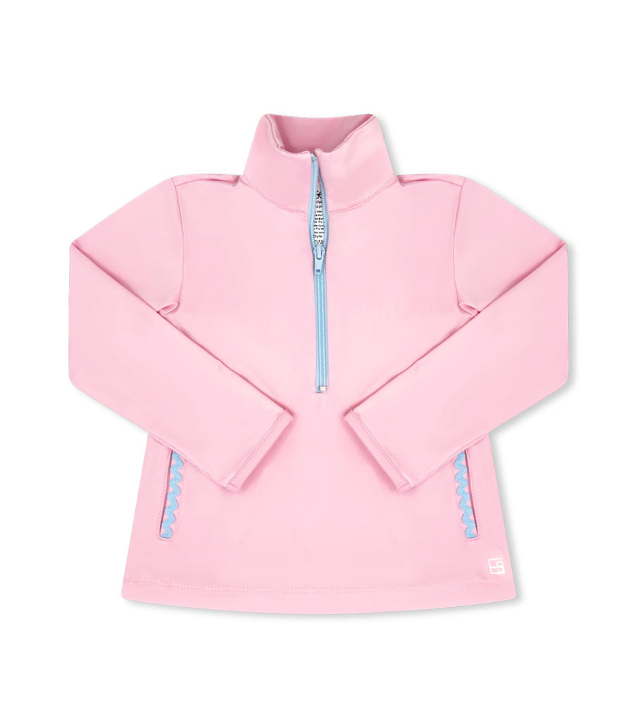 Half Zip- Cotton Candy Pink