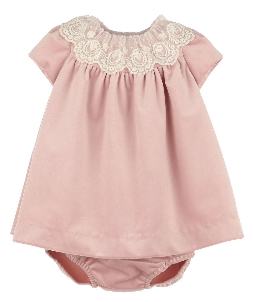 Luxe Velvet Float w/ Bloomer, Pink