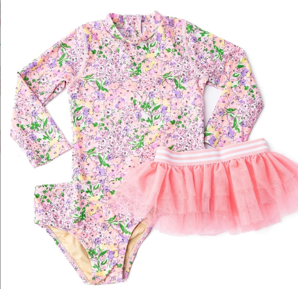 Petal Pink Rash Guard Set & Tutu