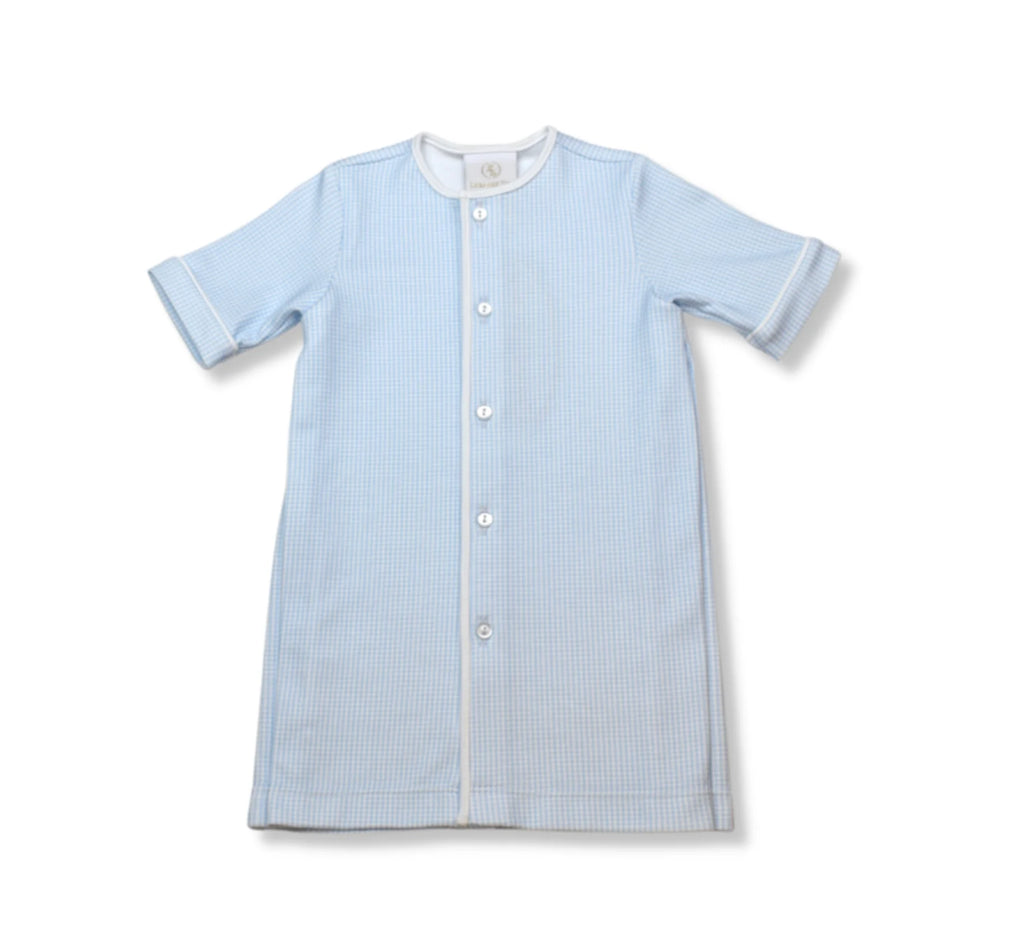 Blue Gingham Pima Cotton Daygown