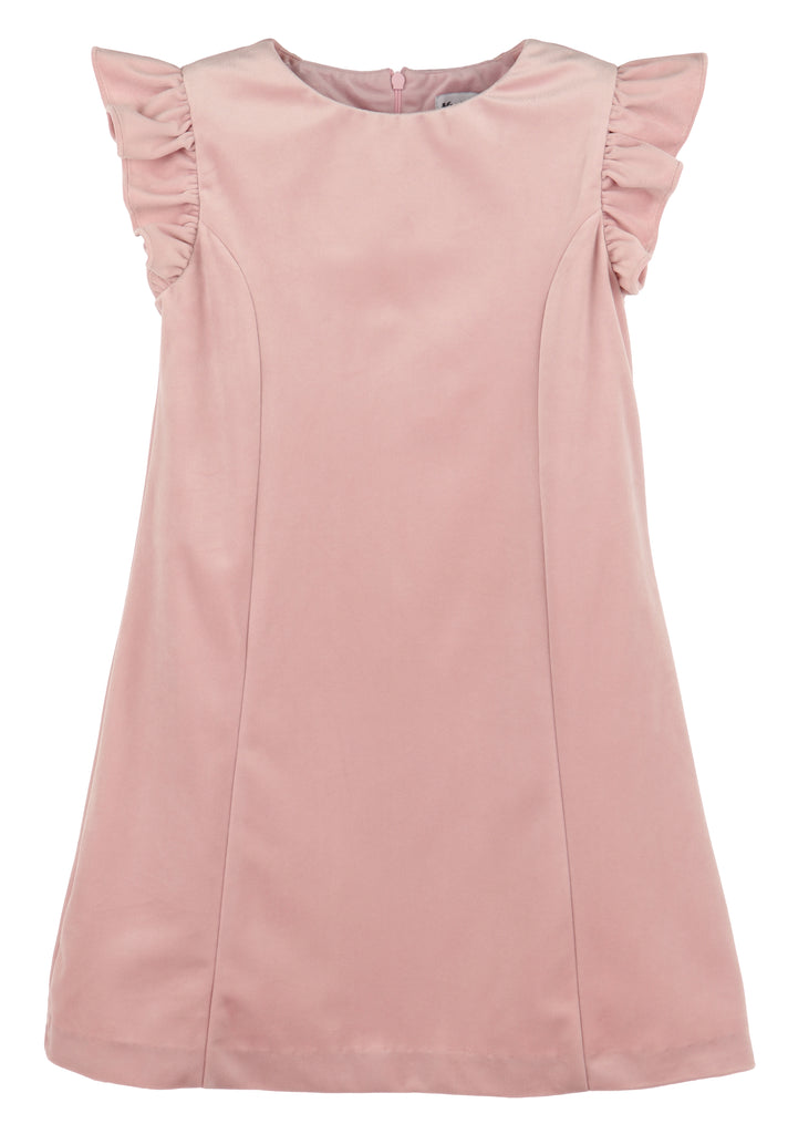 Velvet Shift w/ Flutter Sleeve; Red, Pink or Black