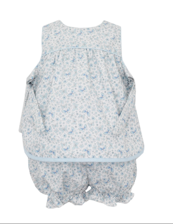 Blue Butterfly Bloomer Set