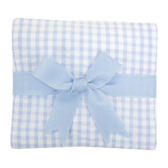 Gingham Burp Cloth (Blue or Pink)
