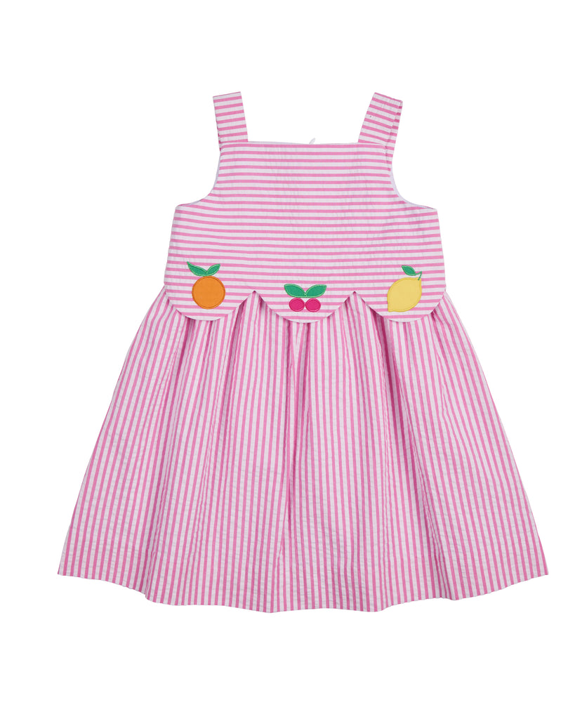 Seersucker Sundress w/ Summer Fruit