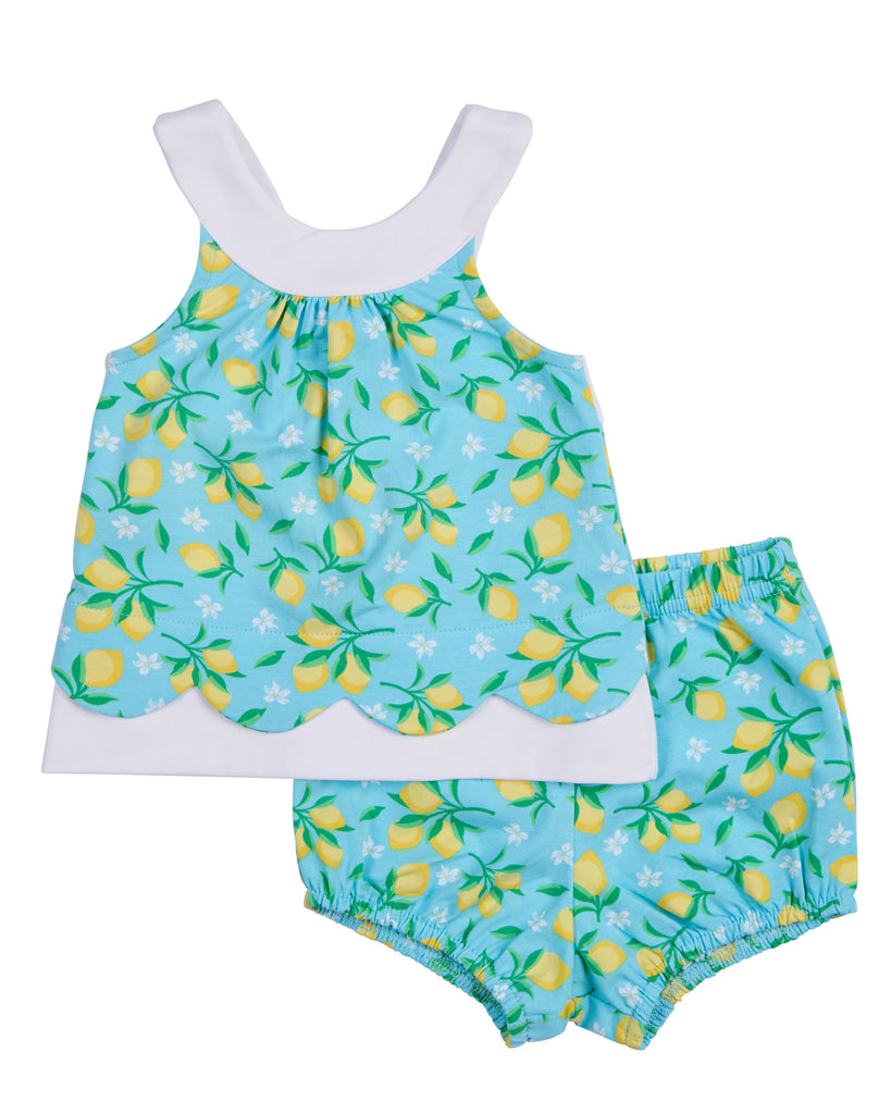 Pima Lemon Print Bloomer Set