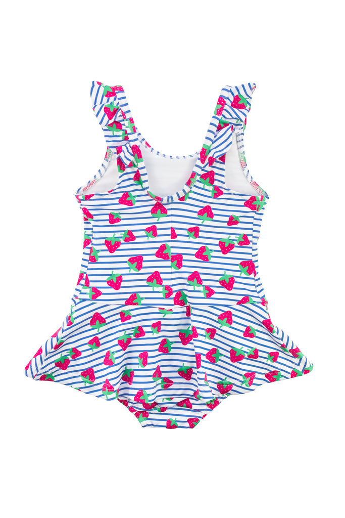 Summer Strawberry Skirted Swimsuit