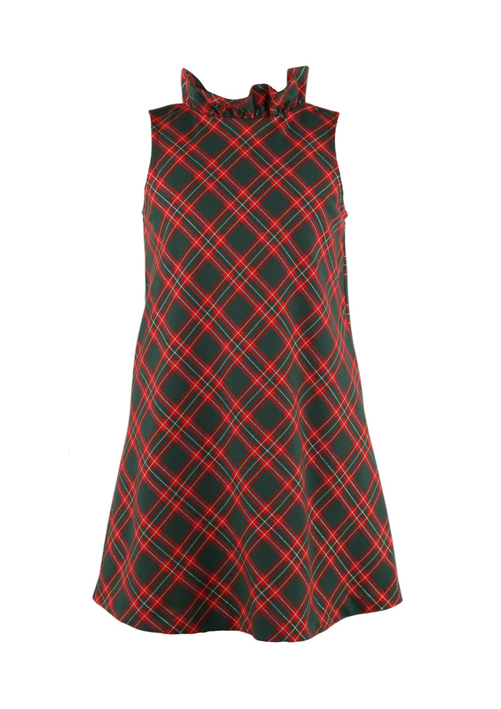 Holiday Plaid Dress (bow on back)