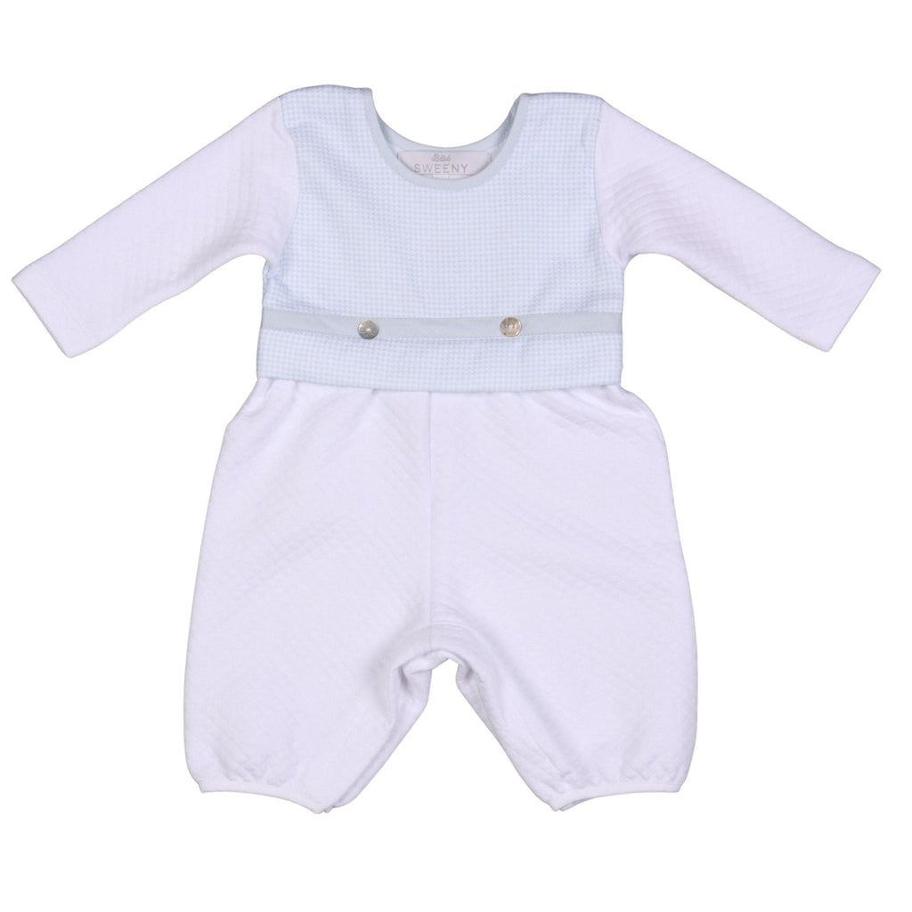 Boy & White Quilted Romper