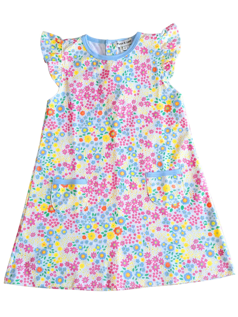 Girls Floral Pima A-Line Dress