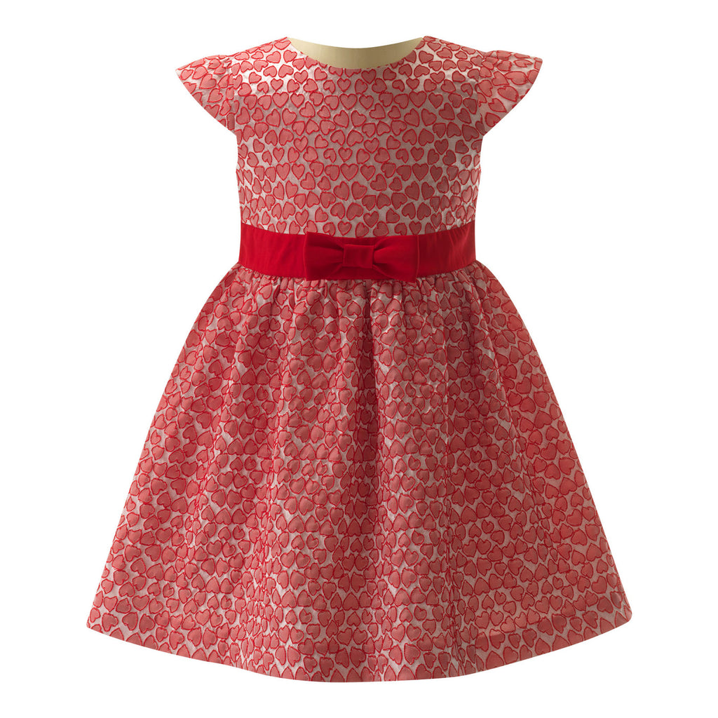 Red Damask Heart Dress w/ Bow