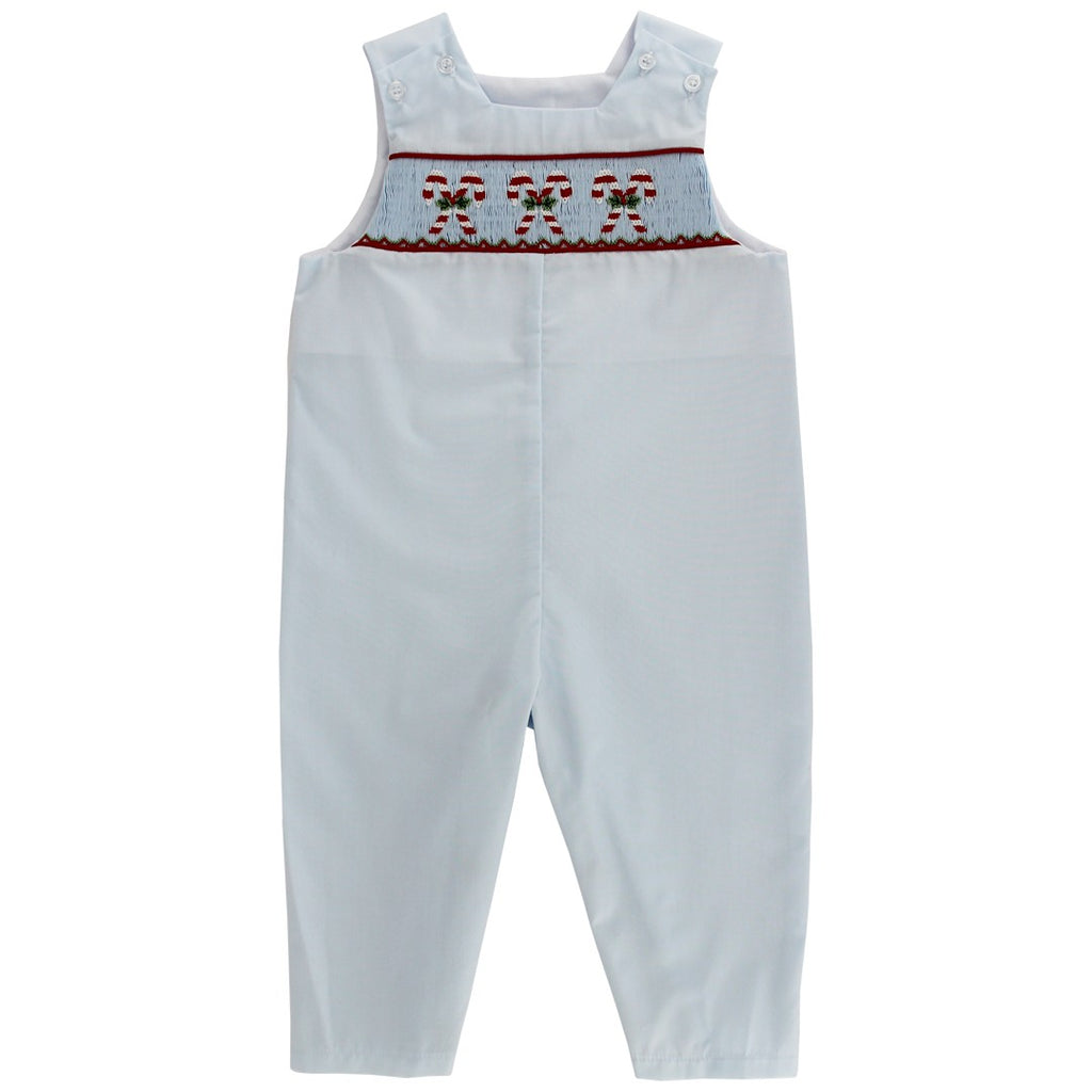 Hand Smocked Candy Cane Longall w/ Peter Pan