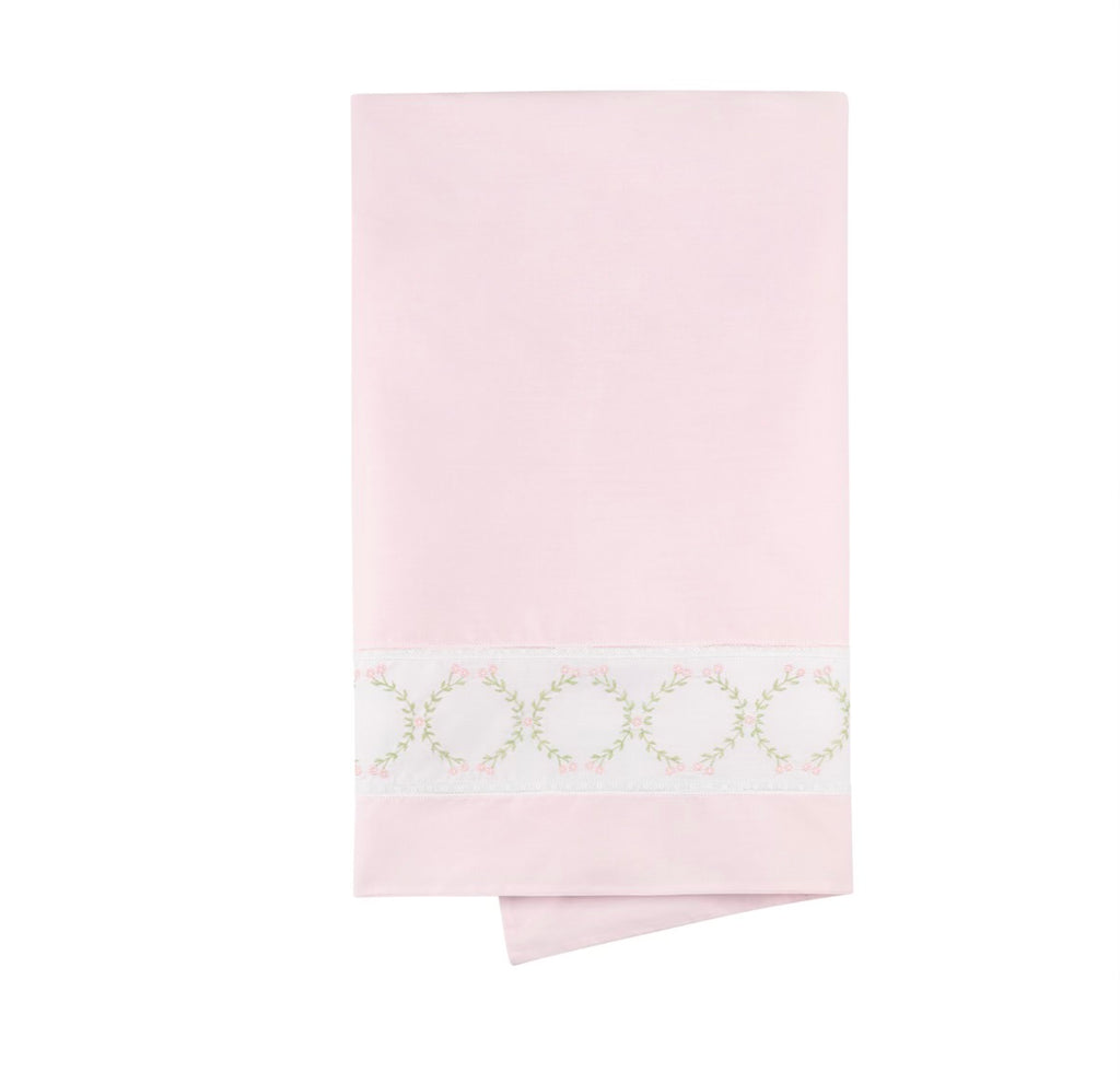 Vintage Bloom Receiving Blanket (pink or blue)