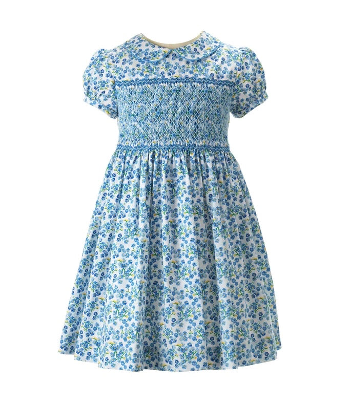 Forget - Me - Not Smocked Dress