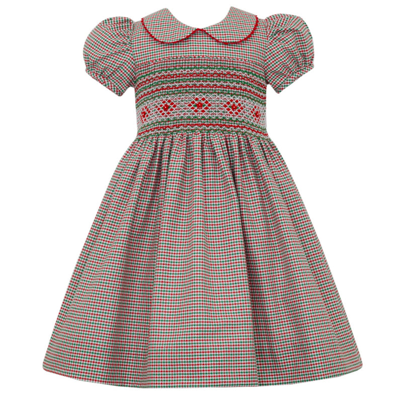 Red & Green Gingham Smocked 6 Red & Green Gingham Smocked 6