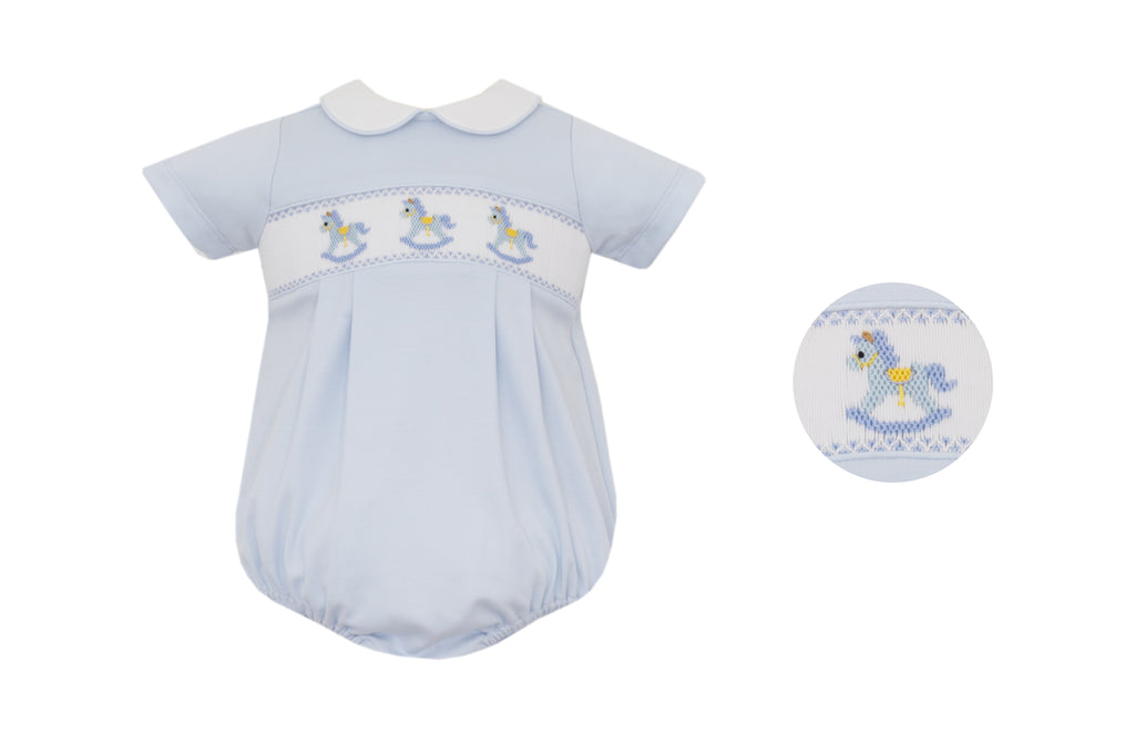 Hand Smocked Rocking Horse Pima Bubble