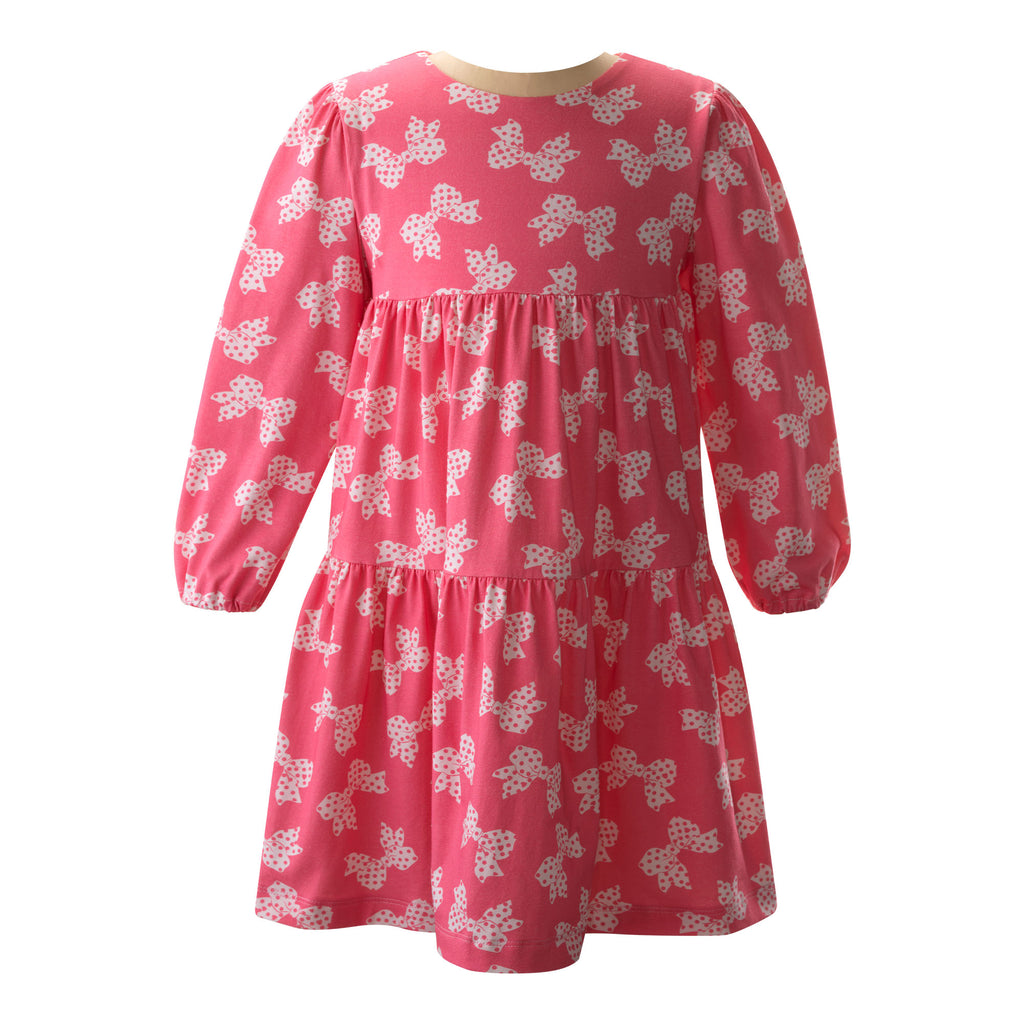 Pretty PolkaDot Bow Jersey Dress