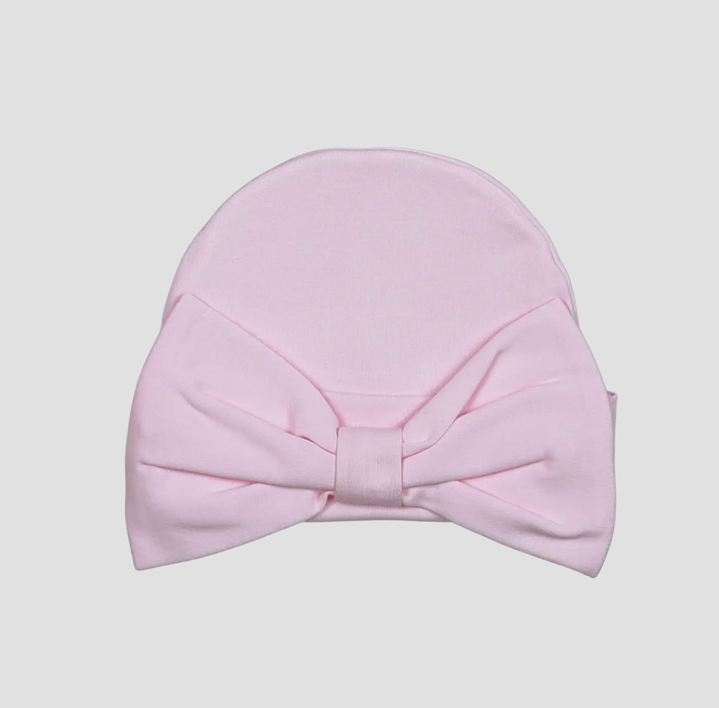 Pima Nursery Cap w/ Bow (pink, white, pink gingham)