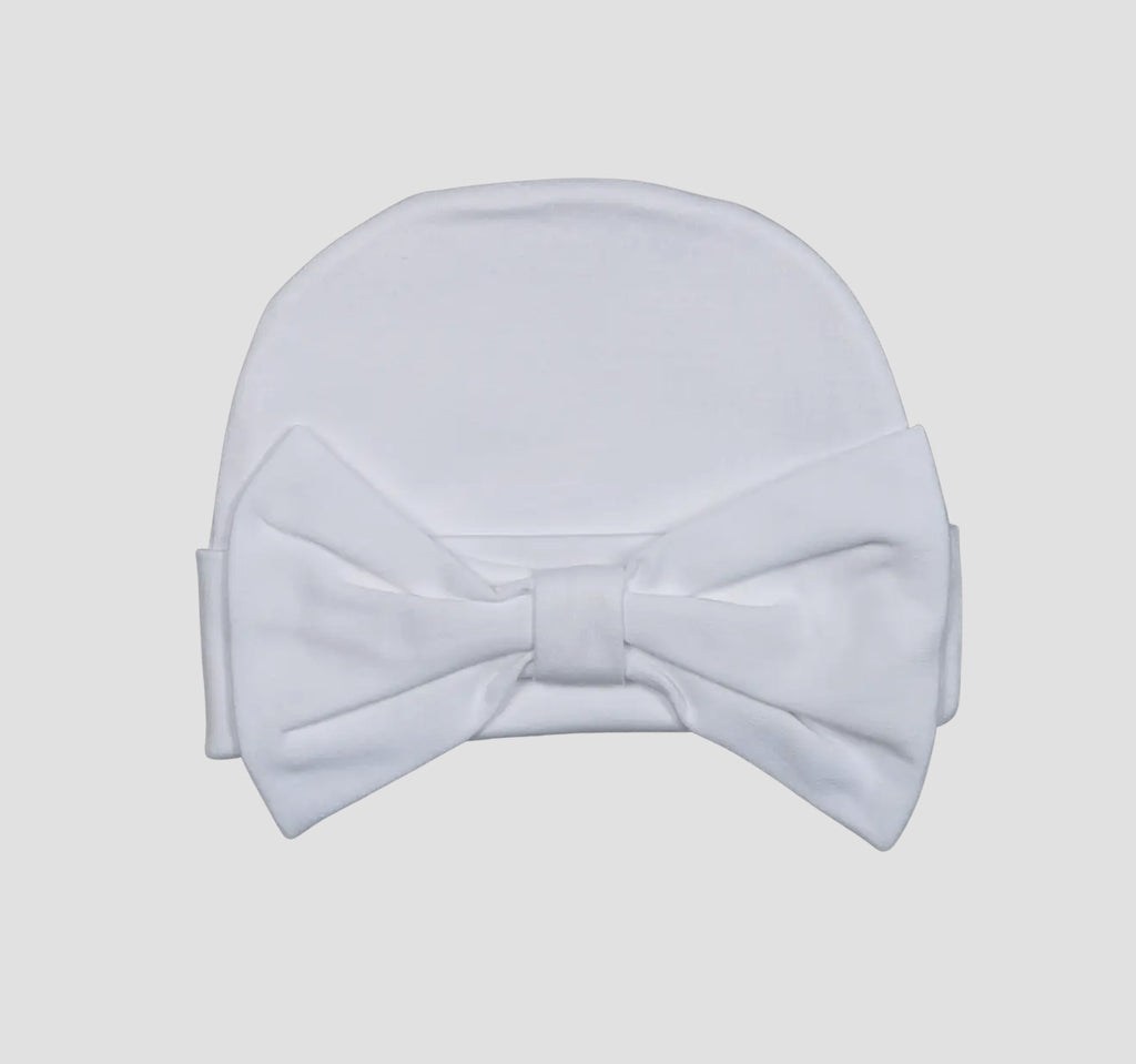Pima Nursery Cap w/ Bow (pink, white, pink gingham)