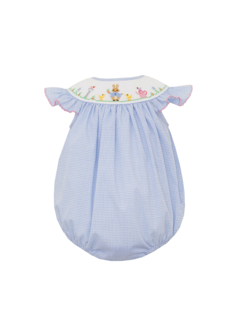 Hand Smocked Peter Rabbit Angel Wing Bubble